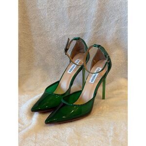 Steve Madden Opar Translucent Emerald Green Pointed Toe Stiletto Pumps Size 7.5